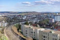 Aare Bridge and viaduct with view over Umiken to Brugg