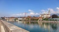 Aare river and St. Ursus cathedral in Solothurn, Switzerland