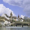 Aargau Report Swiss Canton Old Town Bremgarten with River Reuss Royalty Free Stock Photo