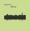 Aarhus, Denmark ( Danmark ) city silhouette