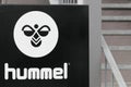 Hummel logo on a wall