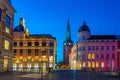 Aarhus, Denmark, June 15, 2022: Night view of Sankt Clements Tor Royalty Free Stock Photo