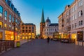 Aarhus, Denmark, June 15, 2022: Night view of Sankt Clements Tor Royalty Free Stock Photo