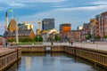 Aarhus, Denmark, June 14, 2022: Waterfront in the port of Aarhus Royalty Free Stock Photo