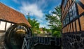 Aarhus, Denmark, 18-07-2021 Medieval houses in the streets of the old town Den Gamle By Royalty Free Stock Photo