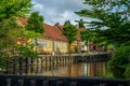 Aarhus, Denmark, 18-07-2021 Medieval houses in the streets of the old town Den Gamle By Royalty Free Stock Photo