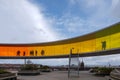 Rooftop of ARoS Aarhus Art Museum and Rainbow panorama created by Olafur Eliasson. Royalty Free Stock Photo