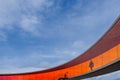 Rooftop of ARoS Aarhus Art Museum and Rainbow panorama created by Olafur Eliasson. Royalty Free Stock Photo