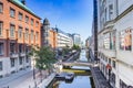 Aarhus river in the city center of Arhus Royalty Free Stock Photo