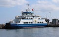 Aaro ferry docking at Aarosund harbour Royalty Free Stock Photo