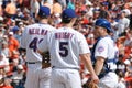 Aaron Heilman, David Wright and Catcher Paul LoDuca Royalty Free Stock Photo