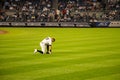 Aaron Judge kneels and prays before game Royalty Free Stock Photo