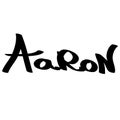 Aaron male name street art design. Graffiti tag Aaron. Vector art.