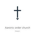 Aaronic order church icon vector. Trendy flat aaronic order church icon from religion collection isolated on white background.