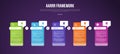 AARRR pirate metrics framework infographic template with creative table with callout box badge with dark background with 5 point