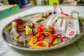 Aarti plate for Rakhi pooja on rakshabandhan festival