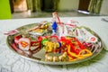 Aarti plate for Rakhi pooja on rakshabandhan festival