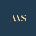 AAS abstract letter logo design Royalty Free Stock Photo
