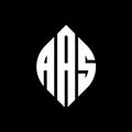 AAS circle letter logo design with circle and ellipse shape. AAS ellipse letters with typographic style. The three initials form a Royalty Free Stock Photo