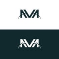 AAV initial letter monogram typography logo vector Royalty Free Stock Photo