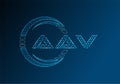 AAV low poly letter logo vector design. Royalty Free Stock Photo