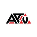 AAV triangle letter logo design with triangle shape. AAV triangle logo design monogram. AAV triangle vector logo template with red Royalty Free Stock Photo