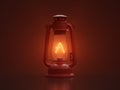 Aave Lantern Dark Glow Illuminate Volumetric Crypto Currency 3D Illustration Render