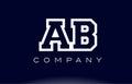 AB A B alphabet letter logo icon company