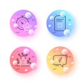 Ab testing, Delete file and Vip timer minimal line icons. For web application, printing. Vector