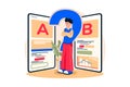 Ab Testing Illustration concept on white background Royalty Free Stock Photo