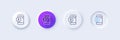 Ab testing line icon. Ui phone test sign. Line icons. Vector