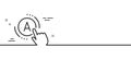 Ab testing line icon. Ui test button sign. Minimal line pattern banner. Vector