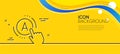 Ab testing line icon. Ui test button sign. Minimal line yellow banner. Vector