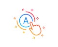 Ab testing line icon. Ui test button sign. Vector Royalty Free Stock Photo