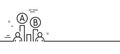 Ab testing line icon. Ui test chart sign. Minimal line pattern banner. Vector