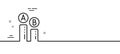 Ab testing line icon. Ui test chart sign. Minimal line pattern banner. Vector