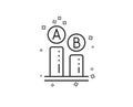 Ab testing line icon. Ui test chart sign. Vector