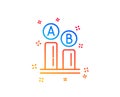 Ab testing line icon. Ui test chart sign. Vector Royalty Free Stock Photo