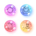 Ab testing, Reject letter and Eye target minimal line icons. For web application, printing. Vector