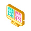 ab testing ux ui design isometric icon vector illustration Royalty Free Stock Photo