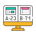 ab testing ux ui design icon color illustration Royalty Free Stock Photo