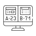 ab testing ux ui design line icon vector illustration Royalty Free Stock Photo