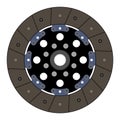 Car clutch plate. Vehicle parts. Vector illustration Royalty Free Stock Photo