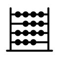 Abacus board vector glyphs flat icon Royalty Free Stock Photo