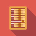 Abacus calculation flat icon