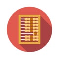 Abacus calculation flat icon