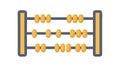 Abacus Calculation Tool, Ancient Math Mental Arithmetic, vector design Generative AI Royalty Free Stock Photo