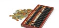 Abacus and coins