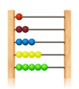 Abacus with colorful wooden beads