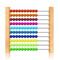 Abacus with colorful wooden beads Royalty Free Stock Photo